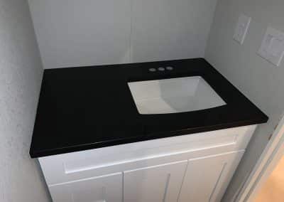 Black bathroom granite