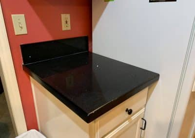 Black bathroom granite