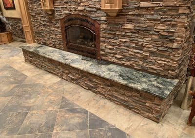 Granite fireplace