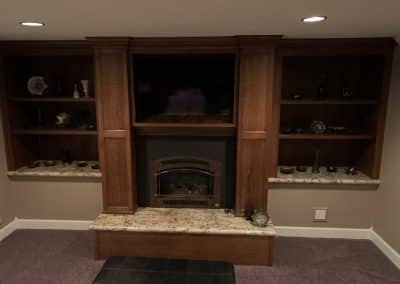 Granite fireplace