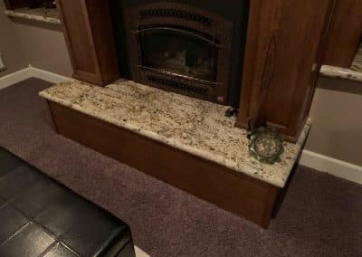 Granite fireplace