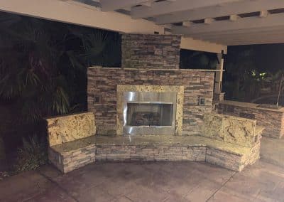 Granite fireplace