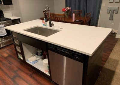 White Granite kitchen countertops