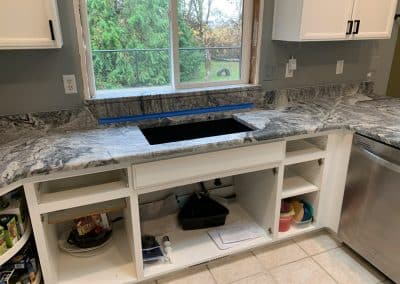 Grey quartz countertops