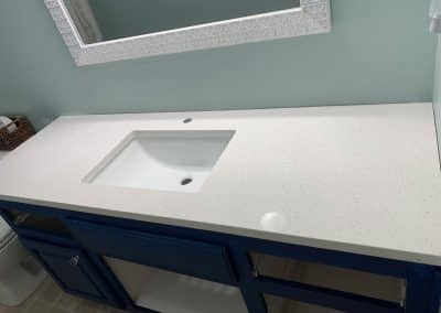 white bathroom granite