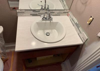 white bathroom granite